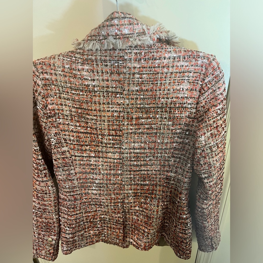 Walter Baker Lana Belmont Pink Red Tweed Blazer Jacket Size Small 🩷❤️ - Picture 9 of 11